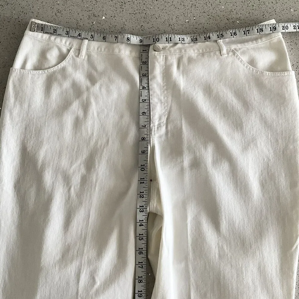 Lafayette 148 New York Thompson Jeans Pants White 16W
